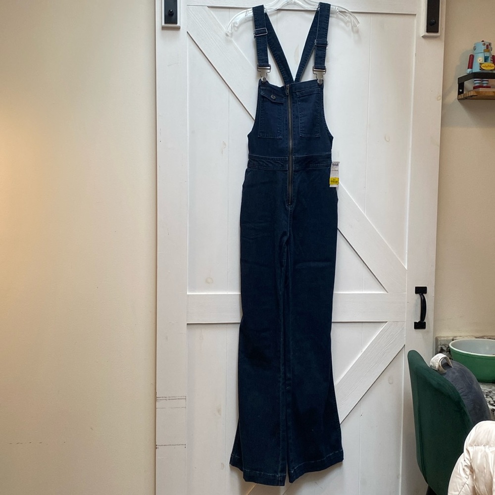 NWT overalls. Dark wash. Size small.